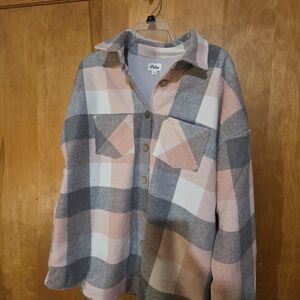 Pulse Pink and Gray Plaid Jacket